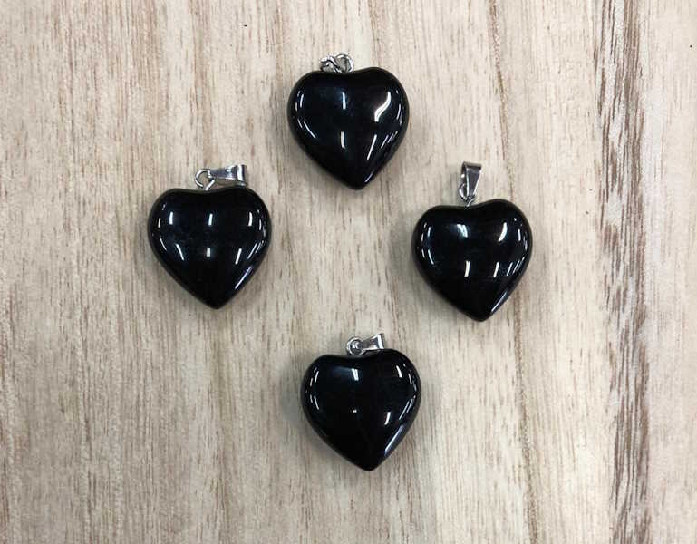 Colgante Corazón Obsidiana 2 cm